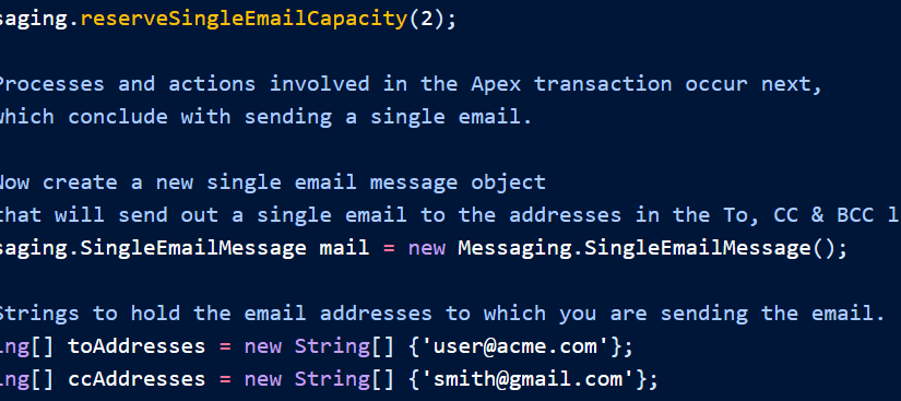 Apex电子邮件